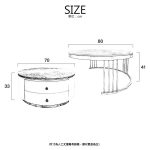 Doric Sintered Stone Coffee Table/多立克岩板茶几組：圖片 2