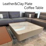 Leather&Clay Plate Coffee Table/皮革陶板茶几