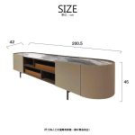 Leather&Clay Plate TV Stand/皮革陶板電視櫃：圖片 2