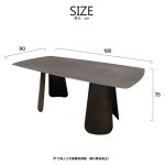 Black Rose Sintered Stone Dining Table/黑玫瑰岩板餐桌：圖片 2