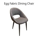 Egg Fabric Dining Chair/蛋形布餐椅